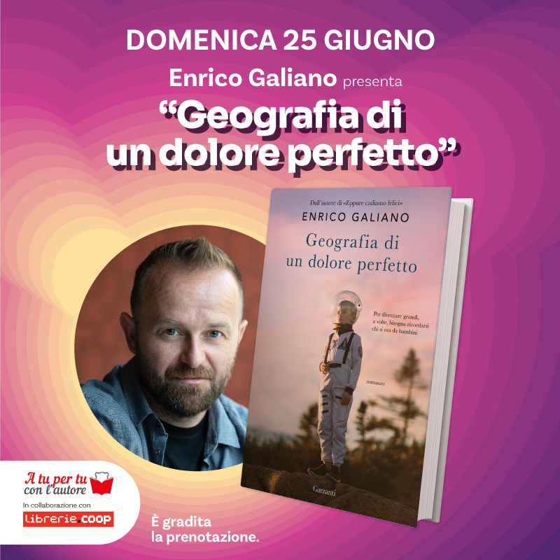 Enrico Galiano presenta Geografia di un dolore perfetto - Centro d'Abruzzo  - Chieti